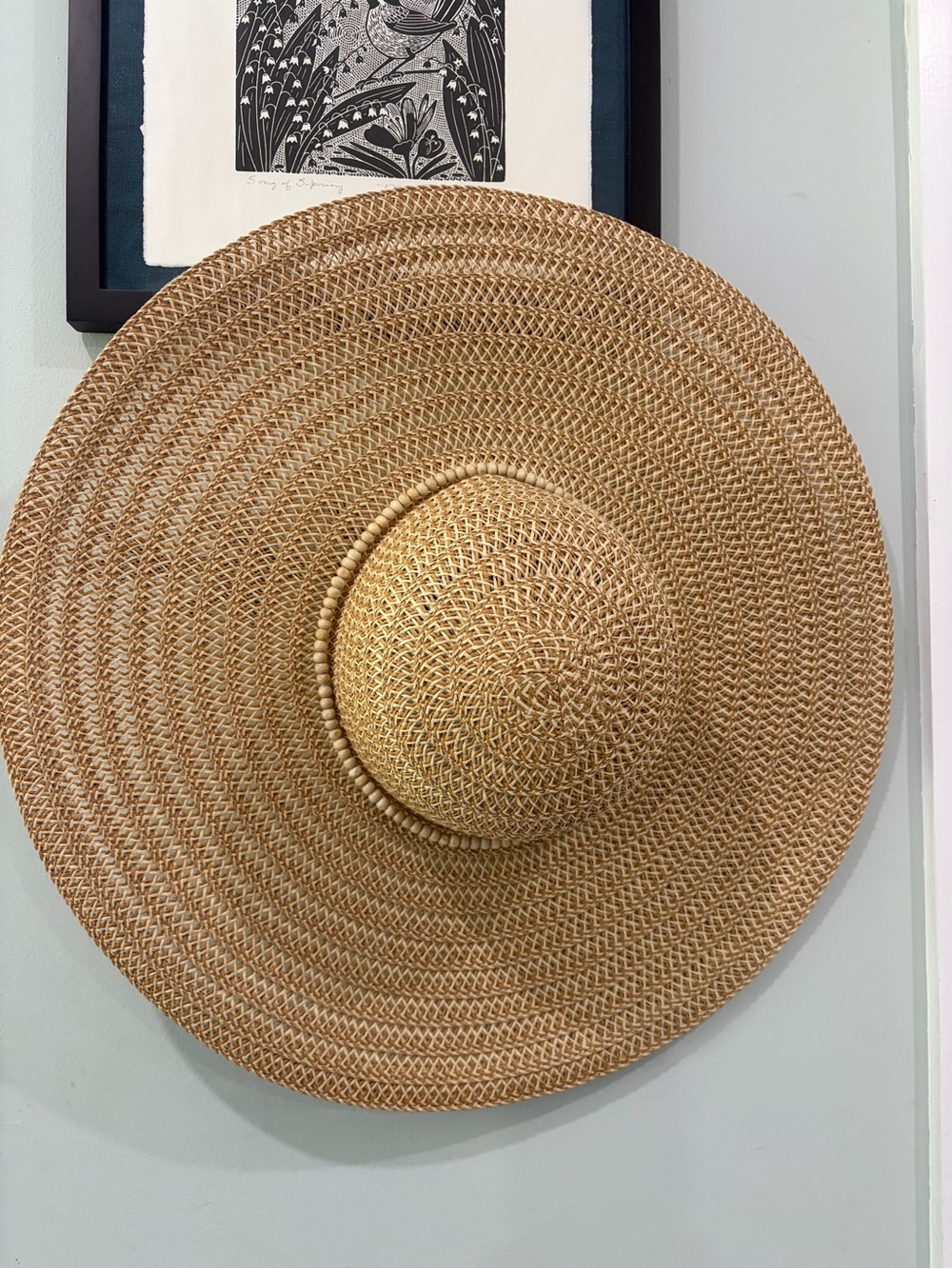 NWOT Wide-Brim Woven Straw Sun Hat - Natural Tan